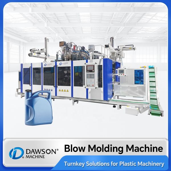 Triple Screw 5L HDPE Plastic Bottle Blowing Machine Extrusion Blow Molding Machines with Double Station and Double Die Head