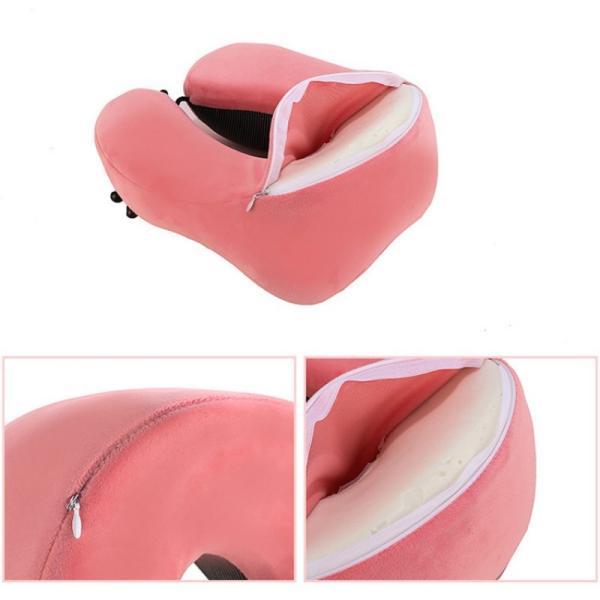Portable Mobile Phone Storage U-Neck Pillow Customized Plush Memory Foam for Travel