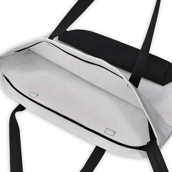 Large Capacity 380g Linen Sublimation Tote Bags Blanks Custom Print Logo Sublimation Shopping Handbags With Zipper