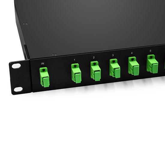 1x16 PLC Fiber Splitter, 1U 19 Rack Mount, SC/APC, SM