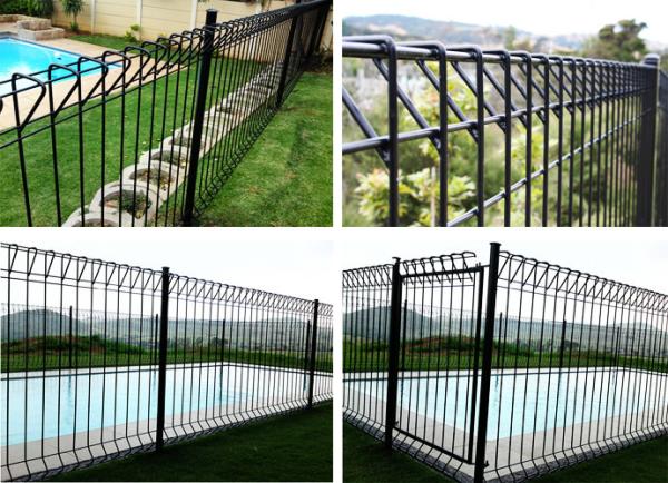 Brc Galvanised Steel Mesh Fence Panels , Heavy Gauge Welded Wire Fence Panels