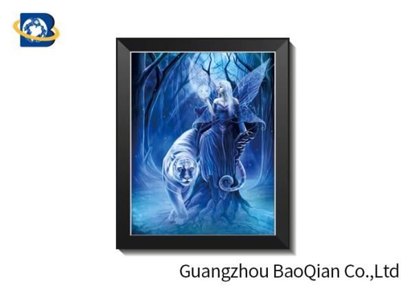 3d Flip Effect Picture With Frame Wall Hanging Flip , 3d Pretty Girl And Animal Flip Image