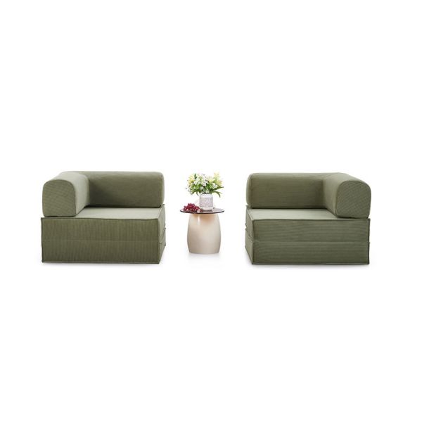 Vacuum Pack Modern Convertible Foam Eco-Friendly 2 Seater Hotel Use Living Room Compressed Folding Rectangle Sofa Bed Double