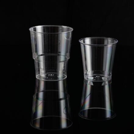 Taças de plástico PS redondas personalizadas Durabilidade para servir bebidas Impressão de logotipo disponível