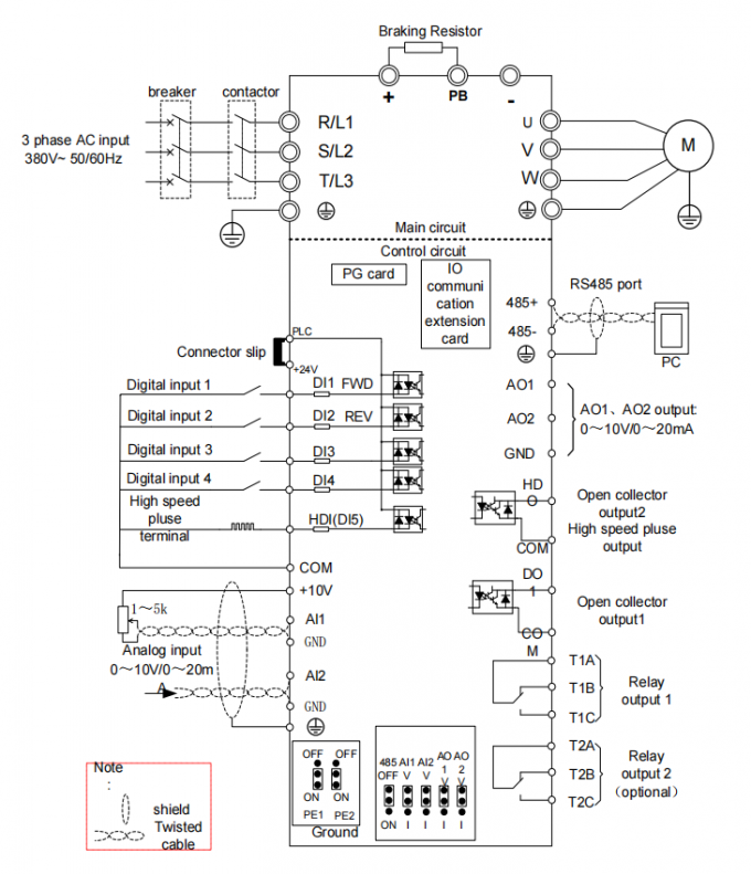 380V 11KW 15KW 18.5KW Frequency Converter For Electric Motor Control Systems