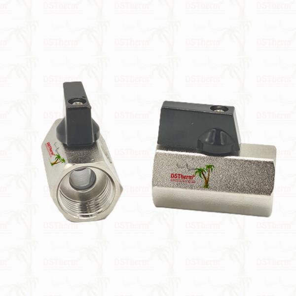 Válvula de bola de niquel para sistemas de plomería de 1/2'resistencia a la corrosión eficiencia espacial