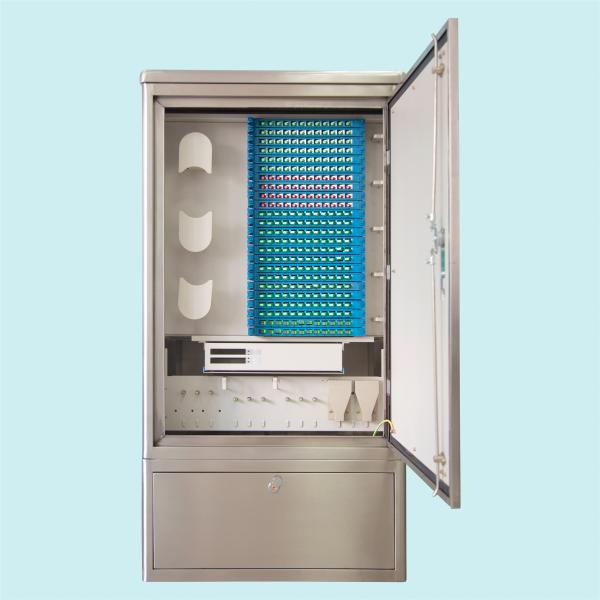 Waterproof Stainless Steel 576 Fiber Optic Street Cabinet