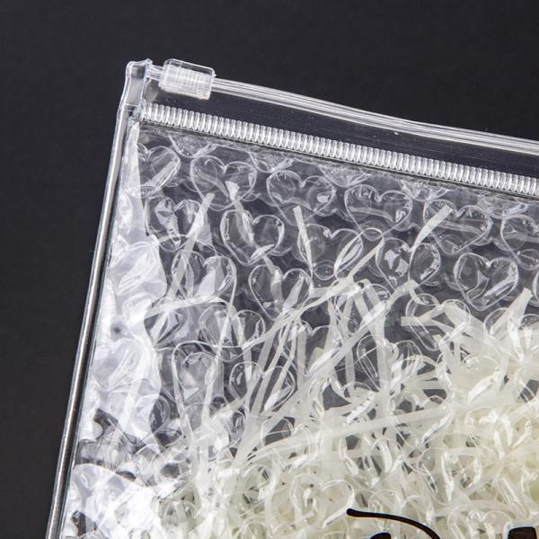 Customized Logo Clear Transparent Plastic Pvc Eco-Friendly Recycle Bubble Zipper Bag