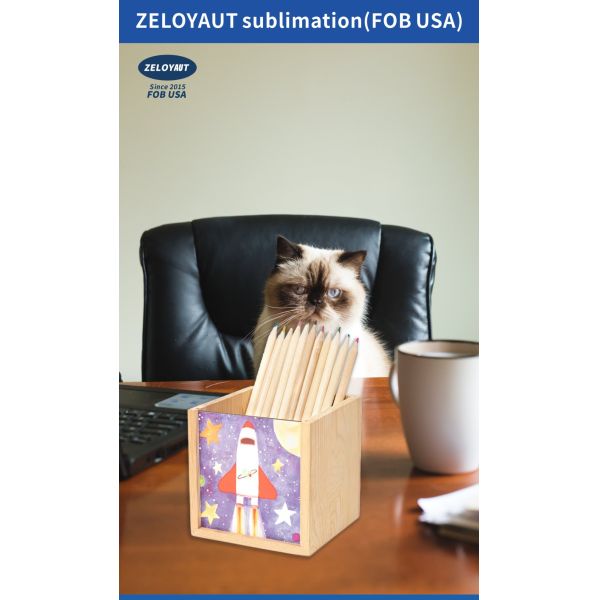 Wholesale Custom MDF Photo Frame Pen Boxes for Students Sublimation DIY Stationery Promotional & Business Gifts