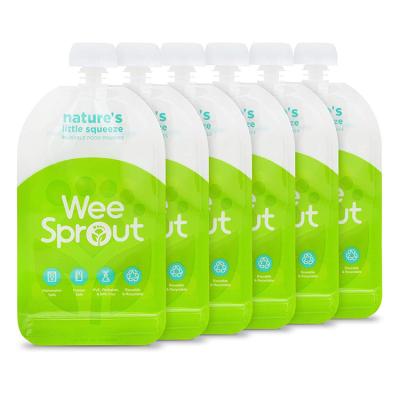 Baby Food Storage 100ml Eco Friendly Spout Pouches Standing Squeezable