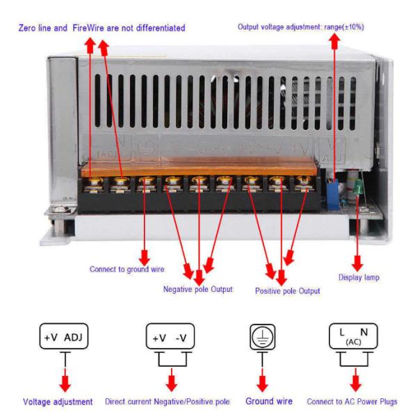 48V 1000W LED PSU Universal Regulated Switching Power Supply Output Frequency 50/60HZ