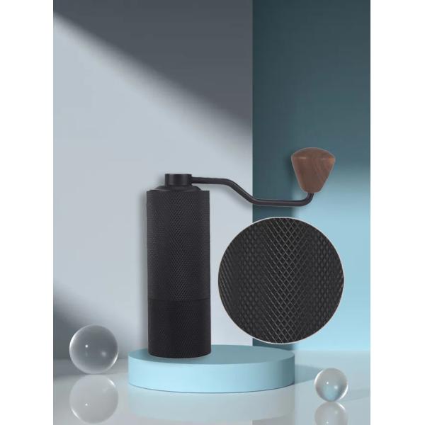 Aluminum Alloy Solid Wood Handle Outdoor Coffee Grinder Hand Adjustable