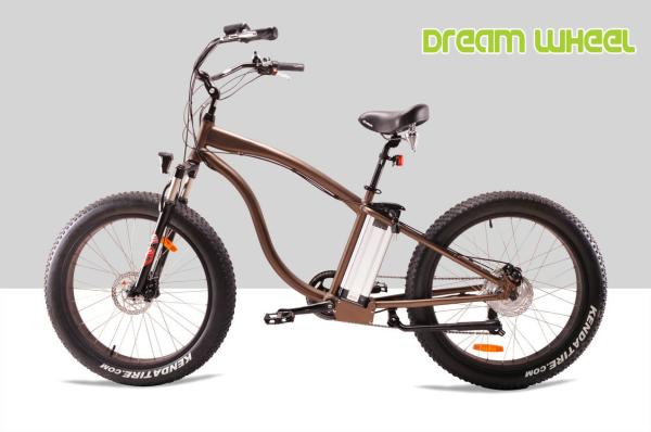 350 Watt Beach Cruiser Battery Powered Bike 36V 10Ah Pedals Assisted