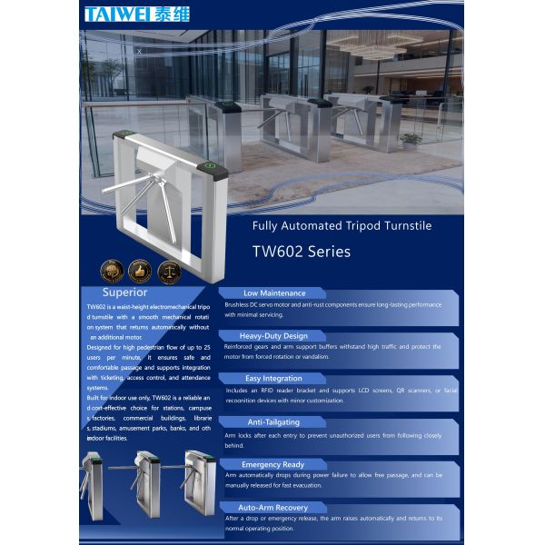 Custom Pedestrian Entry Three Bar Gate Facial Recognition QR Code IC Anti Tailgating Rotating Door