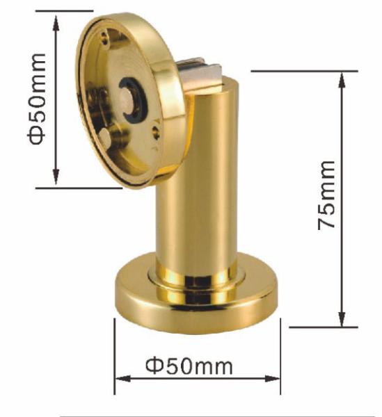 Round Magnetic Catchinterior Door Stops Zinc Alloy Body Mounted On Wall Door