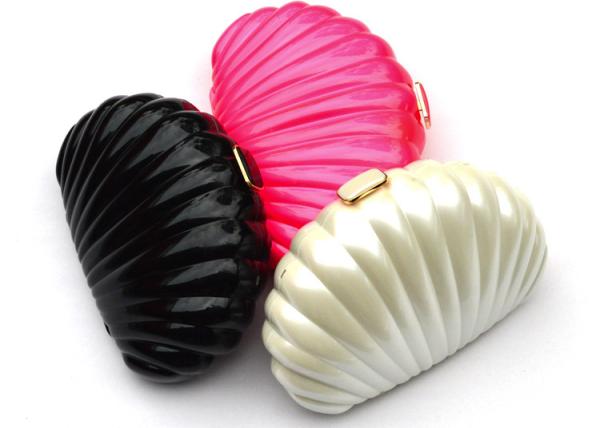 Pink Shelled Clutch Bag Casual And Fashion Shell Shaped For Ladies