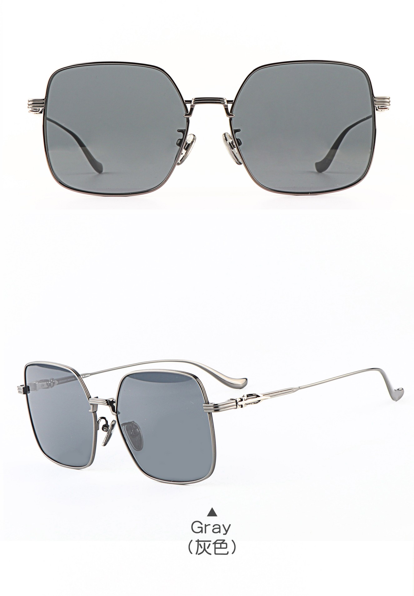 New Ladies Dream Color Oversize Square Titanium Shade Frames Premium Uv protection Customizable Sunglasses Shenzhen Wholesaler