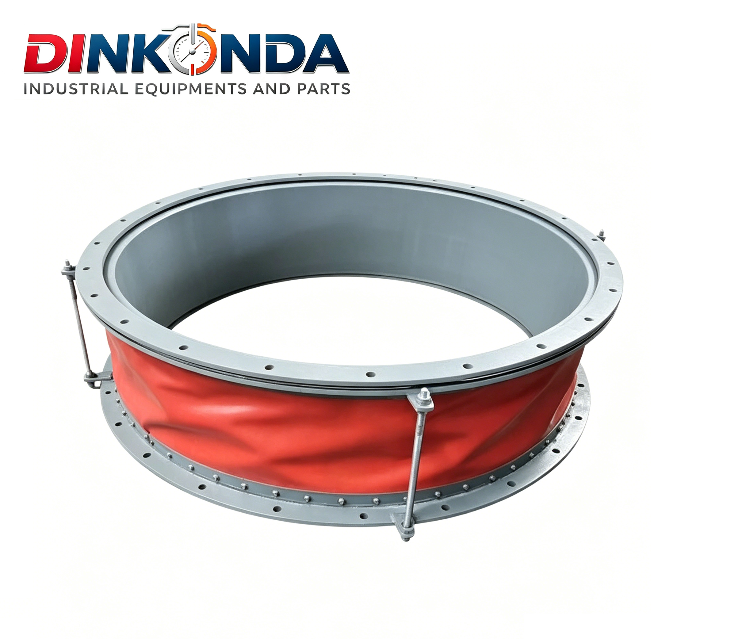 DINKONDA GLOBAL Power Plants Special Circular Non-metallic High-temperature Resistant Composite Skin Compensator Expansion Joint, Circular Air Duct Flexible Compensation Element