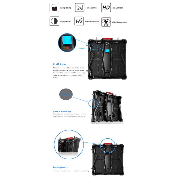 Waterproof IP65 P3.91 Outdoor Rental LED Display Dual Signal Backup Ports For Stage