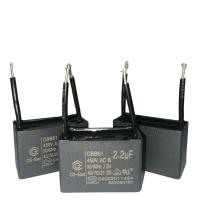 CBB61 Ar condicionado Ventilador Capacitor 450V 2.2mfd Classe B Ventilador Preto Capacitor E Auto-Curação