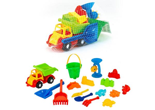 20 Pcs Plastic Beach Truck Children's Play Toys W / Big Spade Shovel Trolley Cart