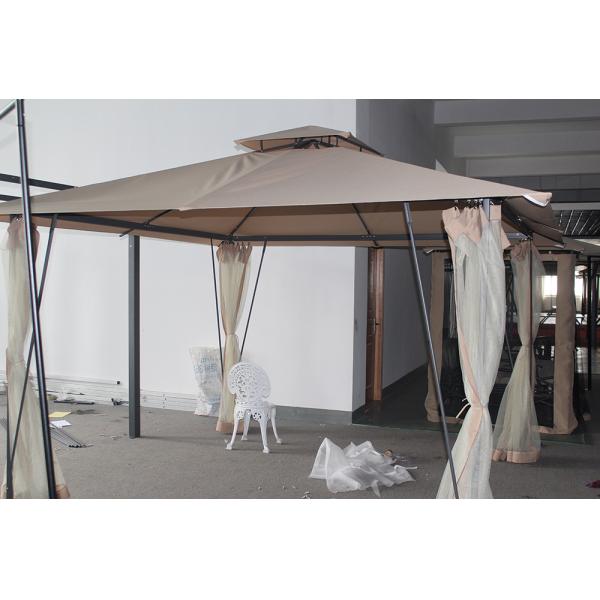 Outdoor Garden Sun Screen Aluminium Gazebo with Collapsible Frame and 3.5*3.5*2.67M Size