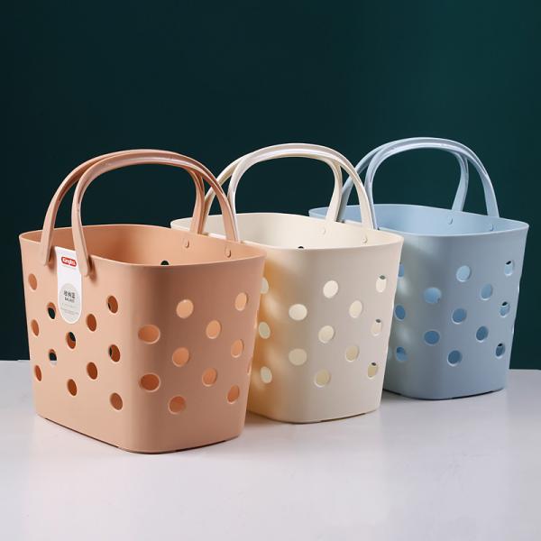 Portable Soft PE Plastic Storage Baskets No Deformation 222g