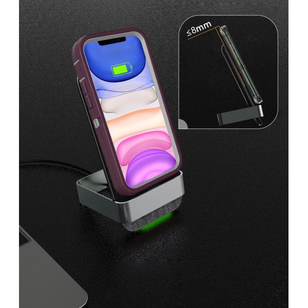 Vertical Dual Coils 15W 205KHz Mobile Phone Wireless Charger
