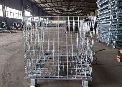 Industrial Material Handling Wire Mesh Pallet Cage Stackable Welded Steel Transport