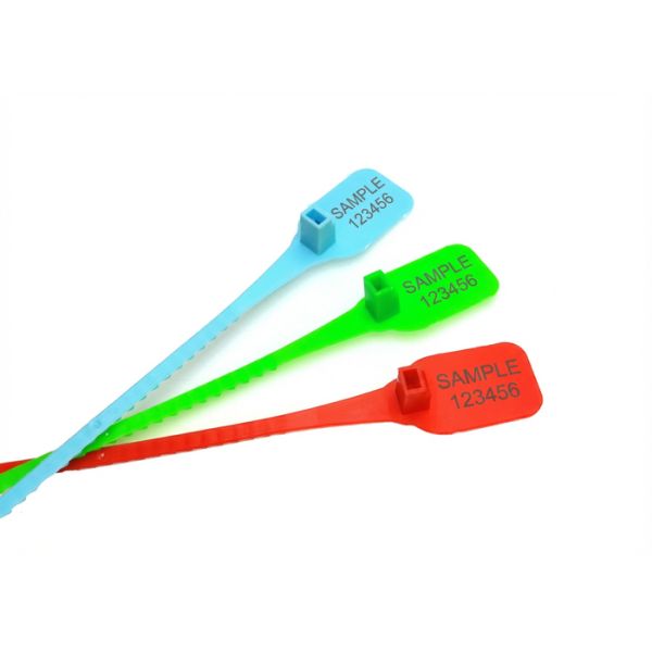 350*26*14.8 mm Pull Tight Plastic Security Seal with 280 N Tensile Strength and Laser Print