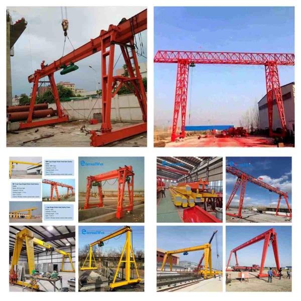 Портал 5T 10T электрического крана на козлах прогона путешествовать одиночного резиновый Tyred мобильный
