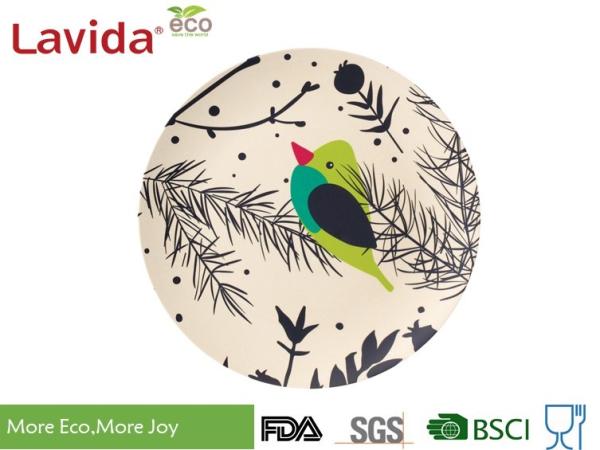 Durable 12/30.5cm Bamboo Fibre Plates , Bamboo Biodegradable Plates For Outdoor / Indoor