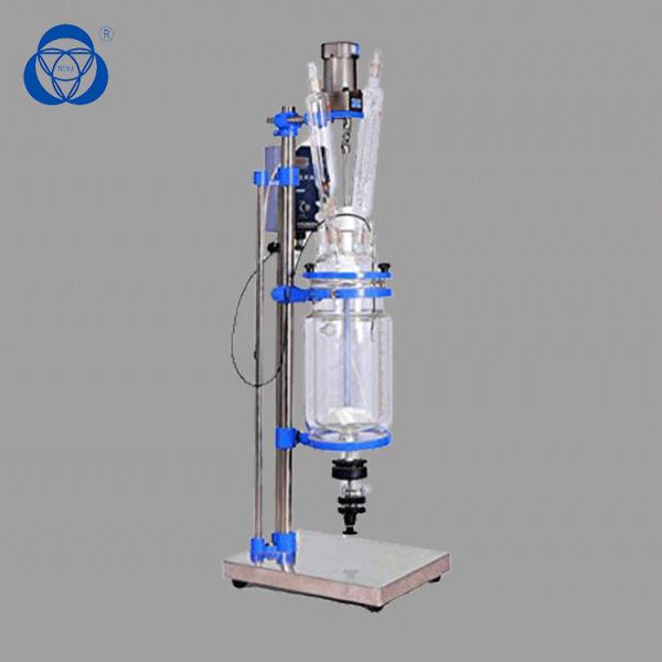 304 Stainless Steel Lab Glass Reactor with Single Layer Design and 0.098MPa Vacuum Degree