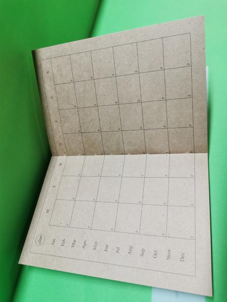 Durable Wooden Color Art Paper Personalized Spiral Notebook Sewing Binding