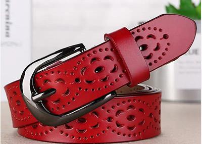 White Width 35mm Women's Fashion Leather Belts Custom Logo
