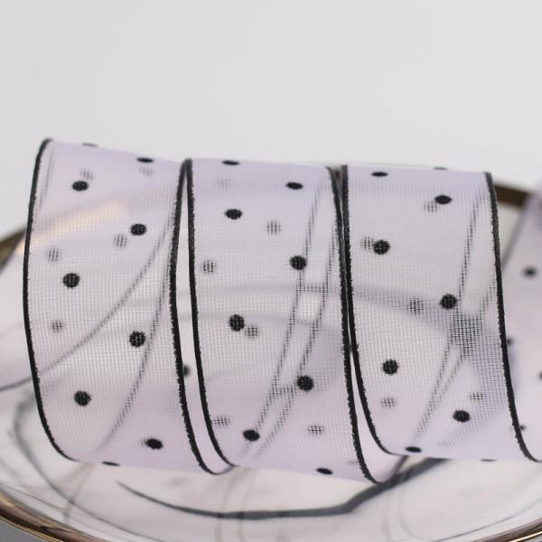 10mm-60mm Dot Velvet Wired Ribbon Embroidery duplo lado de veludo