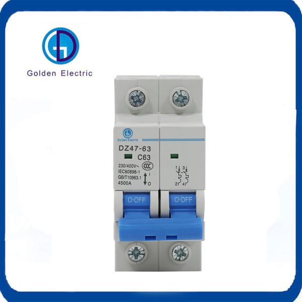 Interruptor de baixa tensão MCB Dz47 AC 230/400V 16A 20A 25A 32A 63A 1P/2P/3P/4P Miniatura