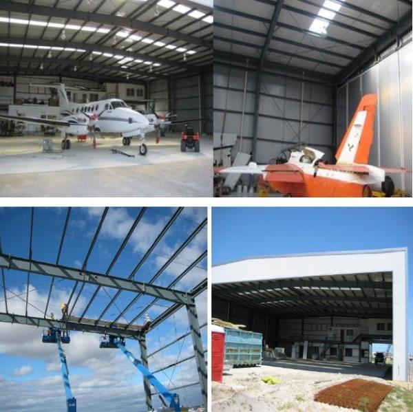 Q355 Q235 Steel Structure Aircraft Hangar Shed Construction With Aluminum Alloy Window