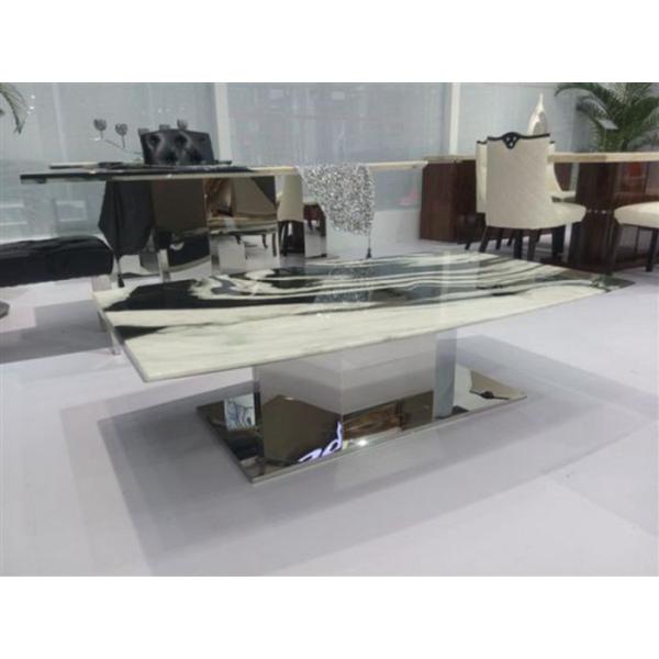 Luxury Italian Marble Slabs , Panda White Marble Slab With Gray Lines