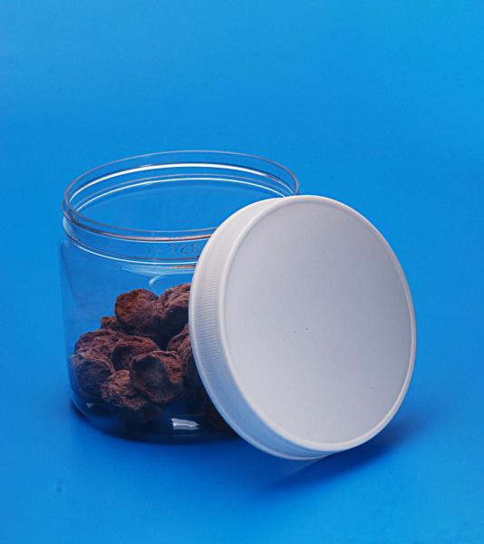 Airtight Transparent Plastic Jar Round Shape 59MM Caliber PP Screw Lid