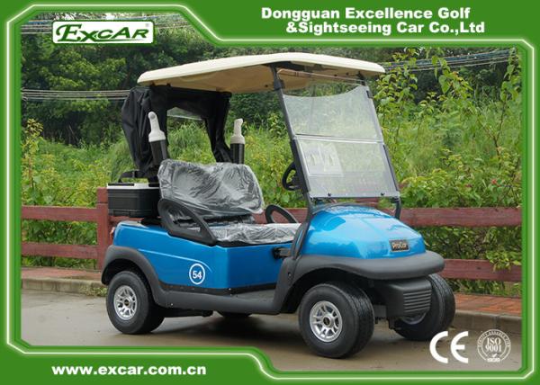 2 Person Electric Golf Car With 3.7KW Motor Italy Graziano Axle Blue Color