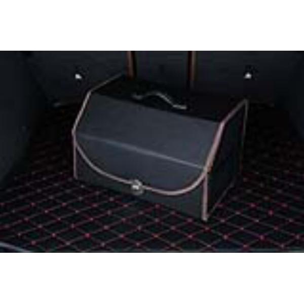 Car Trunk Organizer Box Storage Bag PU Leather Folding Auto Collapsible Cargo Storage Stowing Tidying Car Accessories