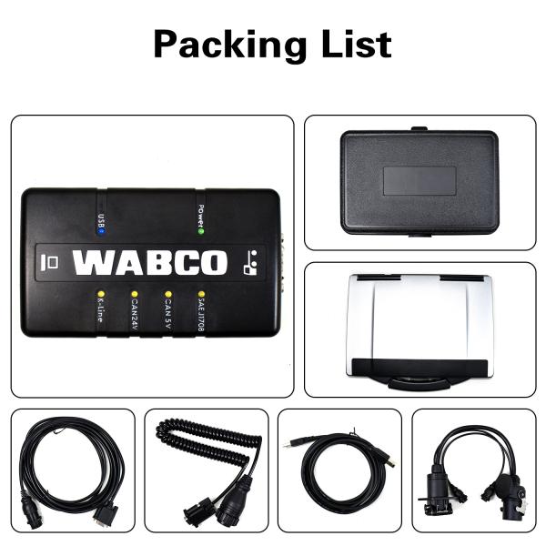 For Wabco Kit Diagnostic Tool WDI ABS EBS Truk Bus Automatic Diagnostic Interface For Wabco Diagnosis+Cf53 Laptop