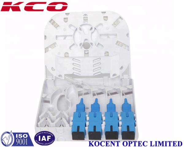 4 Cores Fiber Optic Termination Cabinet ABS PC Material 0.15dB Insertion Loss