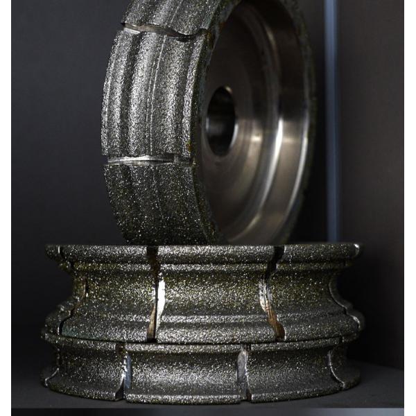 Vacuum Brazed Stone Edge Diamond Bore Profile Grinding Wheel 64-134mm Metal Powder