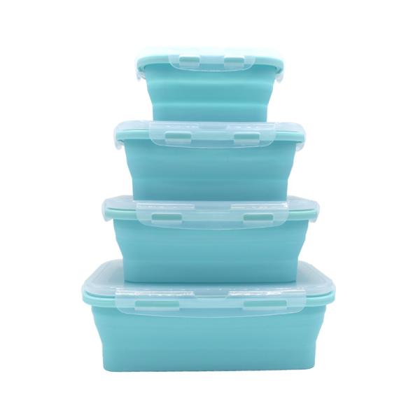350ml 500ml 800ml 1200ml Reusable Silicone Picnic Box