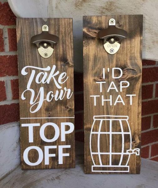 Durable Wall Hanging Bottle Opener Craft Beer 20 X 40 Cm Easy Operating