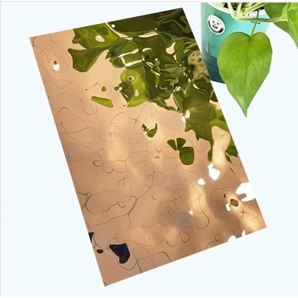 Rose Gold Water Ripple Stainless Steel Sheet