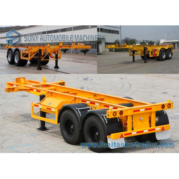 20 ft 2 Axles Flat Bed Skeletal Semi Trailer Steel Q345 12R22.5 Tire