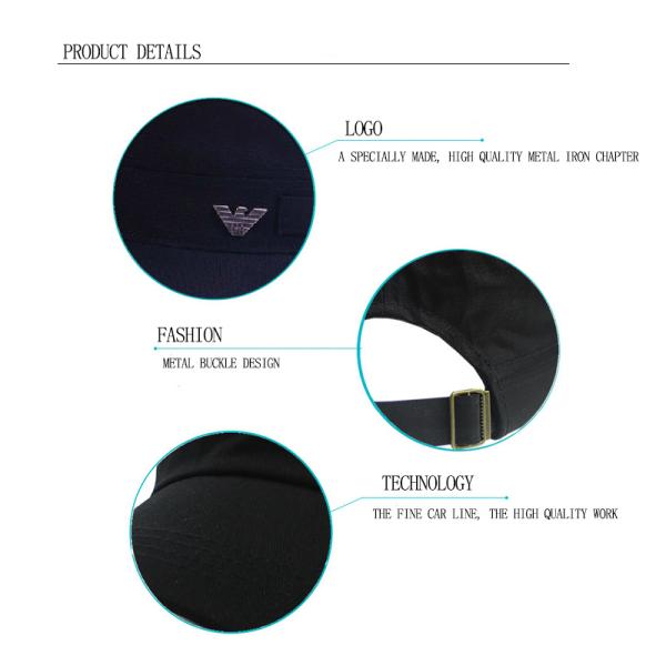 Hot sale 100% cotton brushed sport hat sequin Patch embroidered with for factory supplier by black&bule 56-58CM
